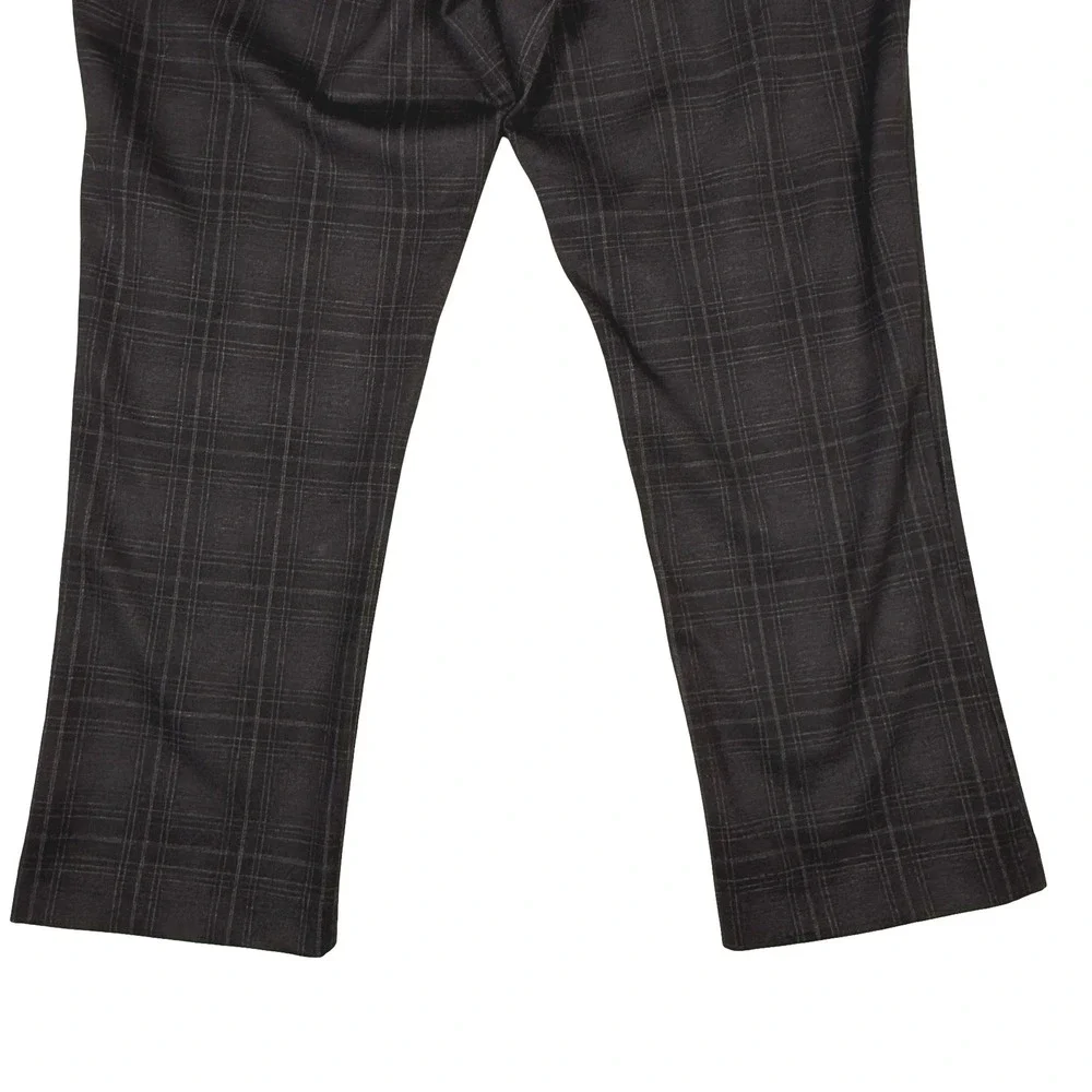 Wit & Wisdom Plaid Career Dress Pants Women's Size 16 Gray Business Casual - Picture 8 of 10